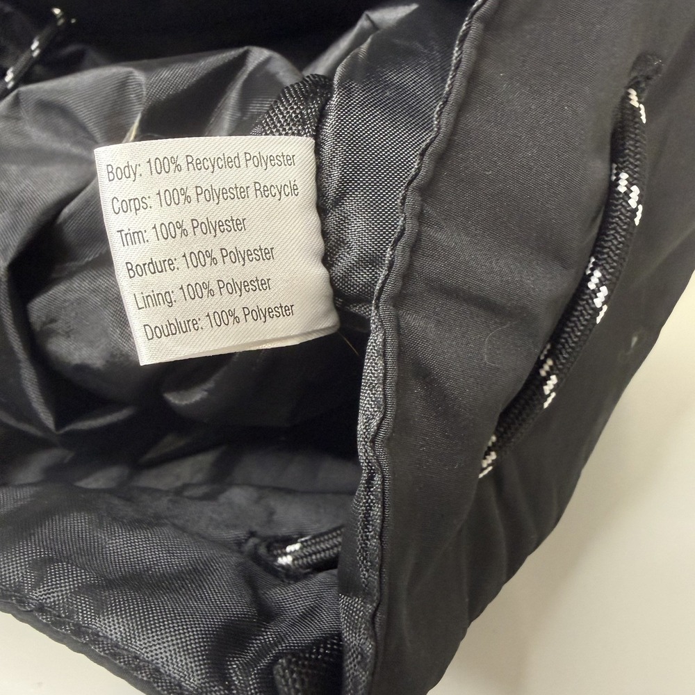 Victoria Secret PINK Draw String Mesh Pocket BAG Backpack BLACK GYM SCHOOL - Picture 10 of 10